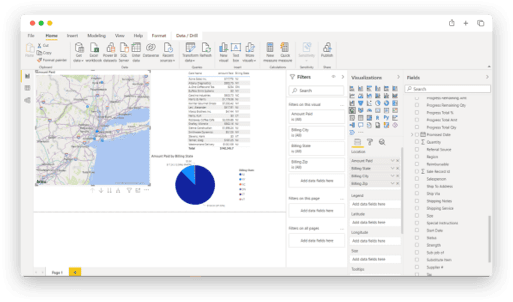 accountedge and power bi integrations screenshot